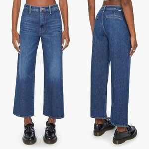NEW! MOTHER- The Dodge Prep Ankle Jeans in Mid Wash Yee Haw Size 26